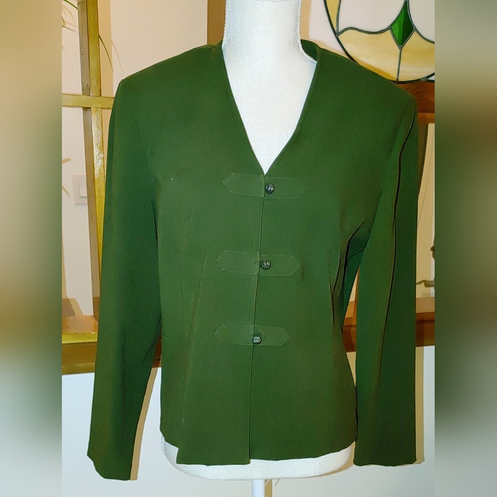 R & K Original Women's Blazer Green Jacket.